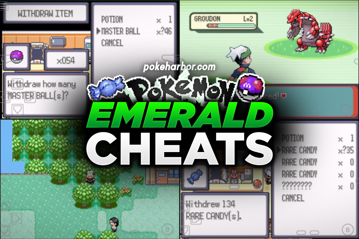 benzine Geologie Wijzer Pokemon Emerald Cheats (GameShark Codes) - PokéHarbor