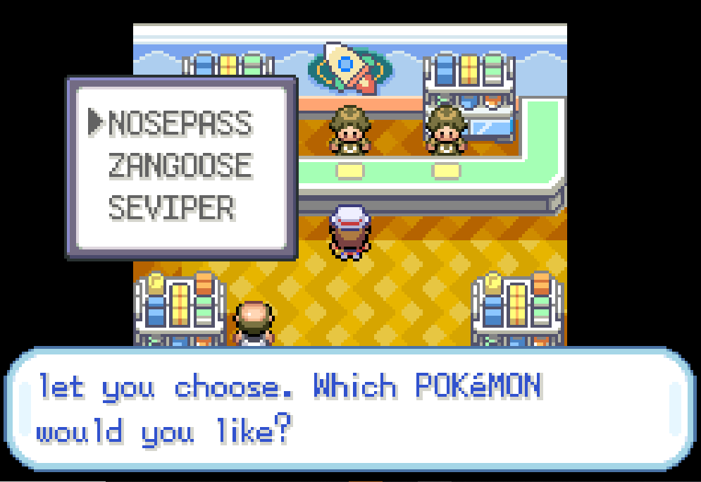 Pokemon Colors GBA - Game Corner choice