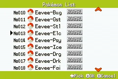 Pokemon Oops All Eevees! GBA