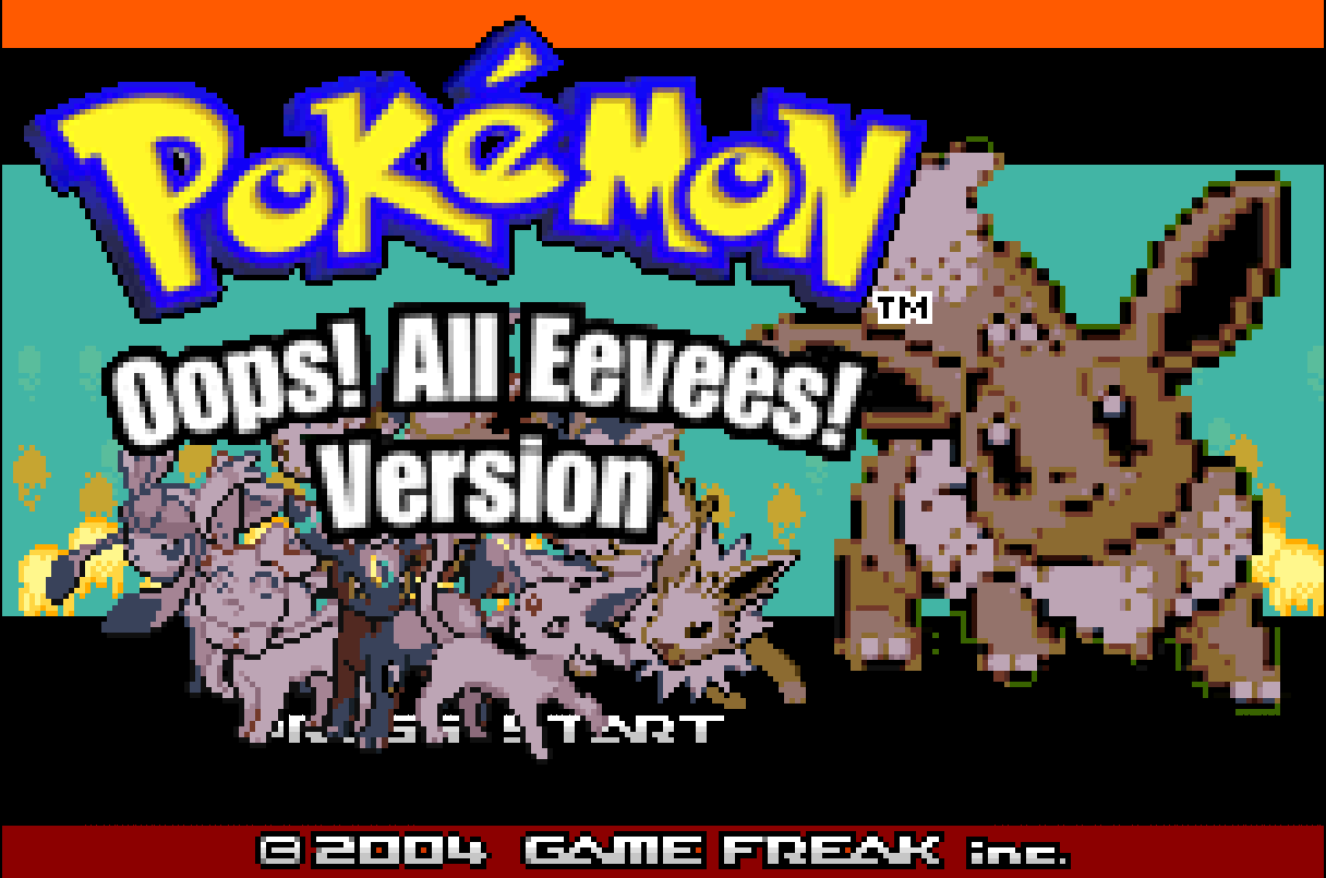 Pokemon Oops All Eevees! GBA